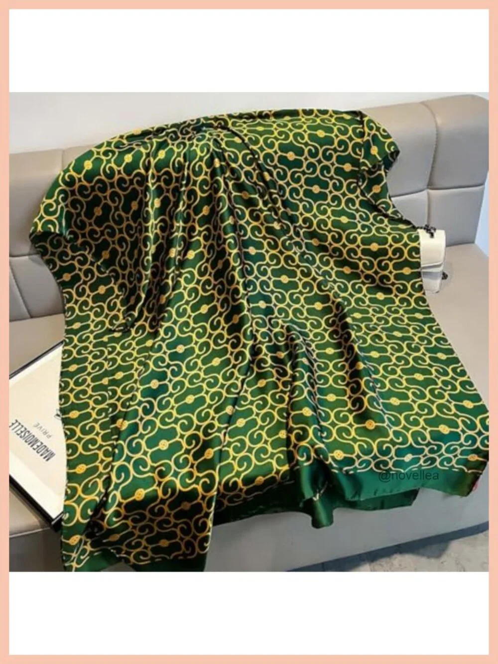 Luxury Silk Scarf Fashion Shawl Wrap Lightweight Square Scarf Satin Scarf